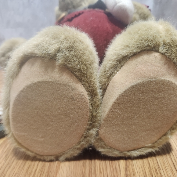 Christmas Teddy Bear 17" Standing Hat Stocking Wagon Creative Design - Picture 14 of 14